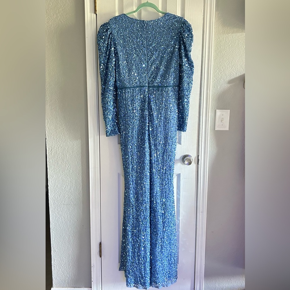 🦋MAC DUGGAL Blue Sequin Gown 5510 - Picture 5 of 7